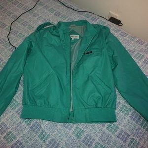 "Members Only" 1980s Vintage Teal Jacket